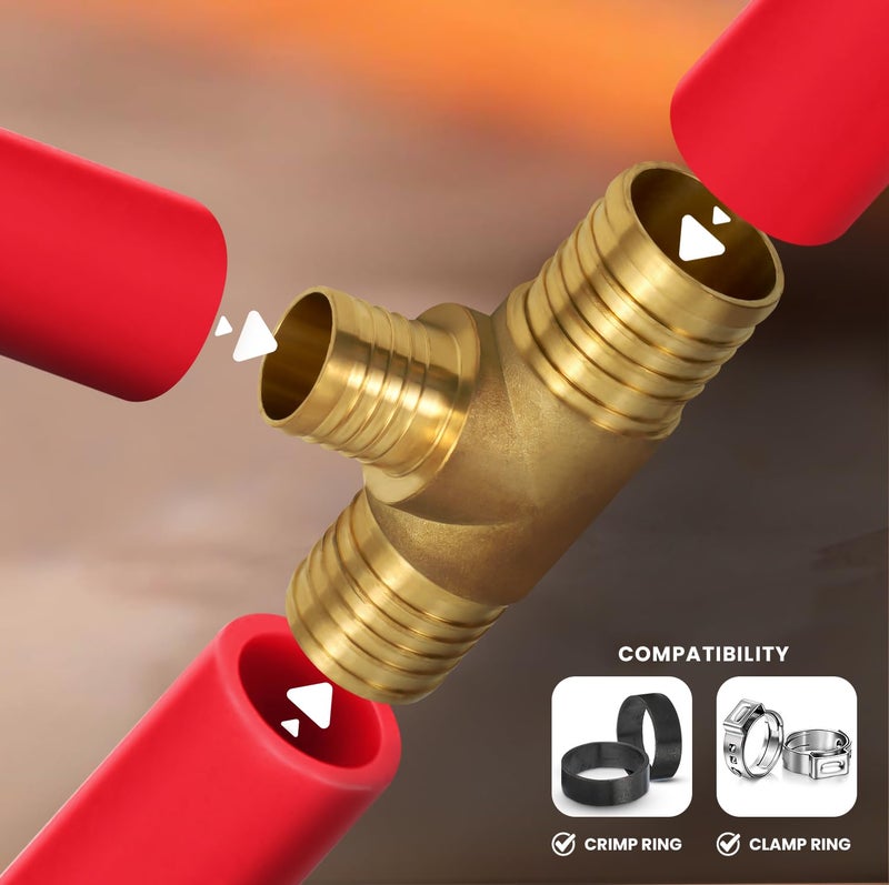 Supply Giant توريد تجهيزات أنابيب Qysu1112-Om Pex Barb العملاقة للتقليل من النحاس 1 بوصة × 1 بوصة × 1/2 بوصة - Image 4