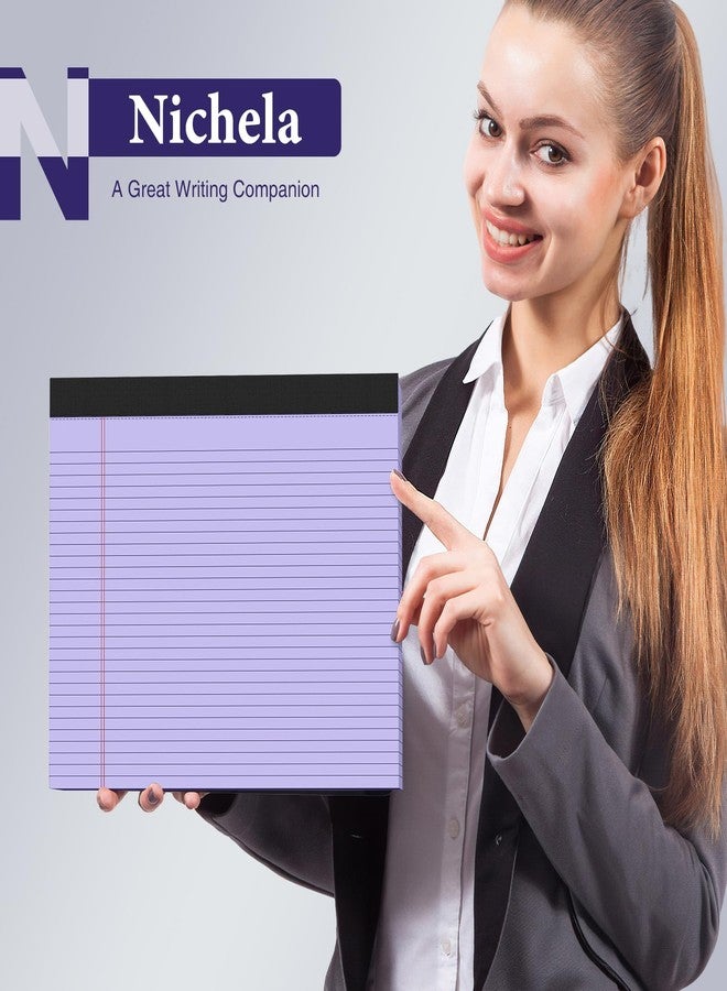 دفتران للملاحظات، مقاس 11 × 9.5 بوصة، دفاتر قانونية، دفاتر ملاحظات مسطرة، دفاتر كتابة مثقبة بدقة، ورق مسطر بنفسجي، 80 جرام/متر مربع، دفتر ملاحظات مسطر، 30 ورقة، مناسب للمدرسة، قوائم المهام، المكتب - Image 5