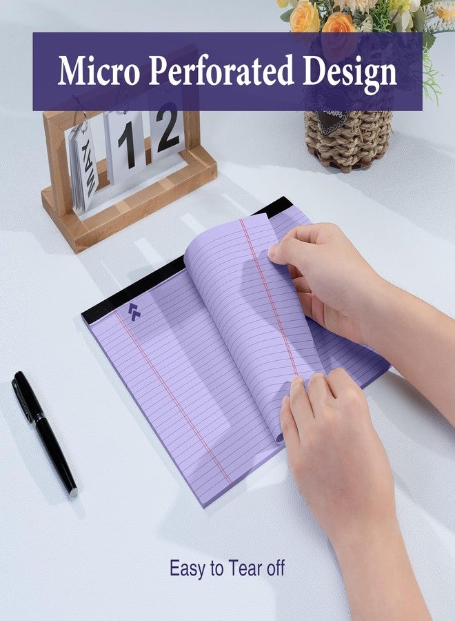 دفتران للملاحظات، مقاس 11 × 9.5 بوصة، دفاتر قانونية، دفاتر ملاحظات مسطرة، دفاتر كتابة مثقبة بدقة، ورق مسطر بنفسجي، 80 جرام/متر مربع، دفتر ملاحظات مسطر، 30 ورقة، مناسب للمدرسة، قوائم المهام، المكتب - Image 3