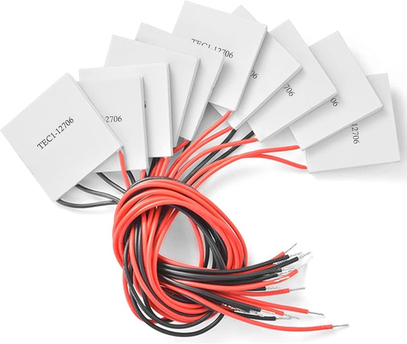 diymore 10pcs TEC1-12706 12V 60W 6A 40MMX40MM Heatsink Thermoelectric Cooler Cooling Peltier Plate Module - Image 1
