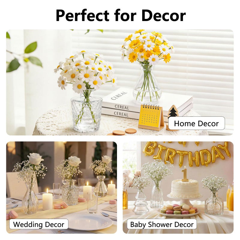 RUCKAE Small Clear Bud Vases Bulk 22 Pack Mini Flower Glass Vases for Centerpiece Table Wedding Decorations Home Decor Party - Image 3