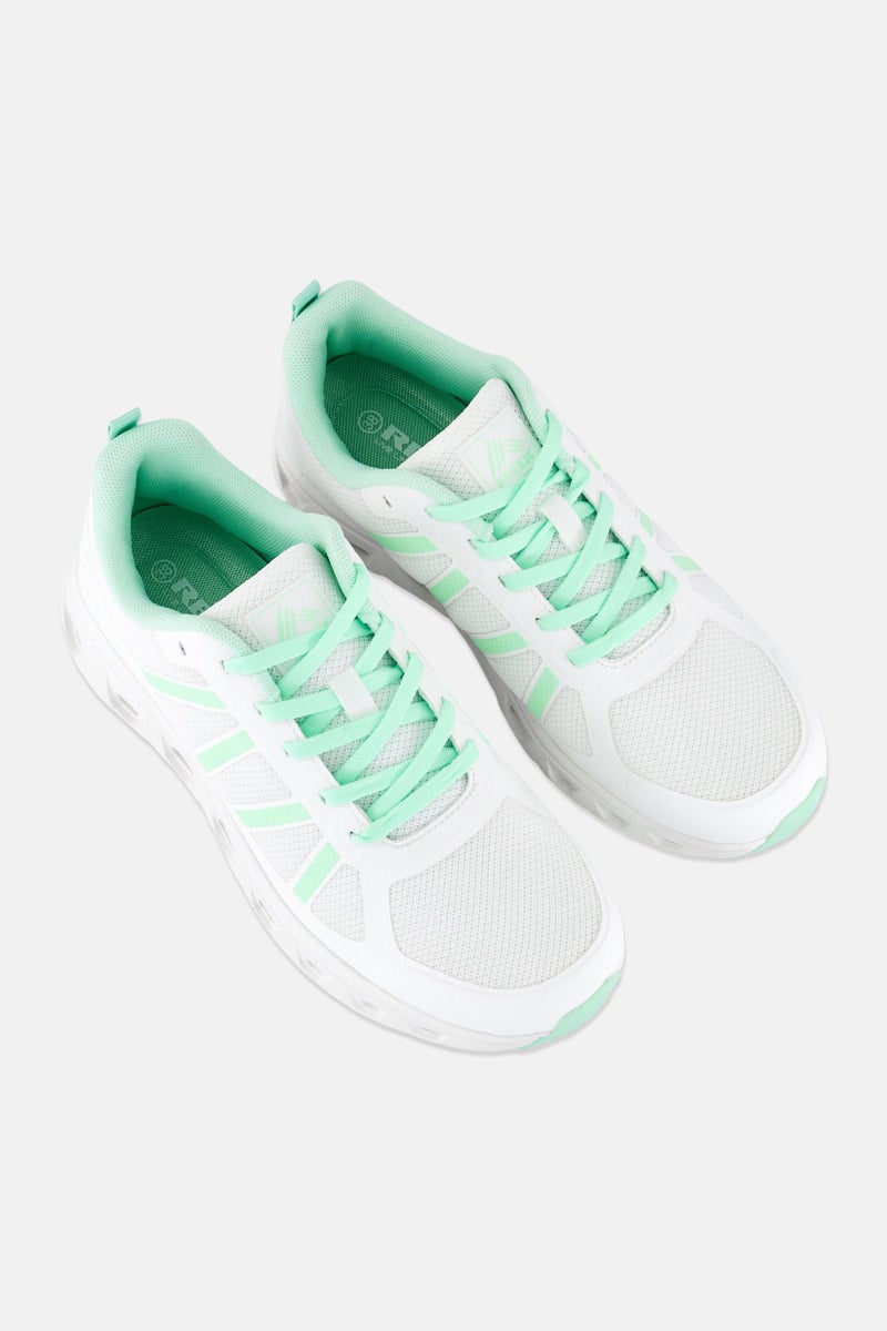 RBX Women Lace Up Brand Logo Hiking Shoes, White  - Image 4