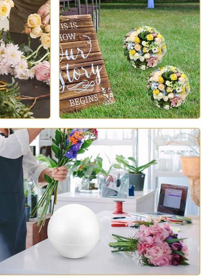 كرافت ماجيك كرة رغوة بيضاء كبيرة مقاس 10 بوصات للحرف اليدوية - عبوة من 1 كرات من البوليسترين لمشاريع DIY والحلي والنماذج المدرسية والأنشطة الفنية - Image 2