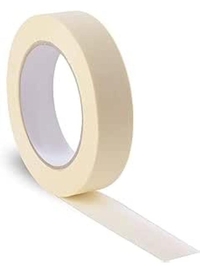 Poaker 12 Yards Strong Adhesive Masking Tape - Versatile Painter'S Tape For Painting, Labeling, Packing, Crafting, And More | Ideal For Home, Office, And School Use (1 Inch, 1 Pcs) - Image 1