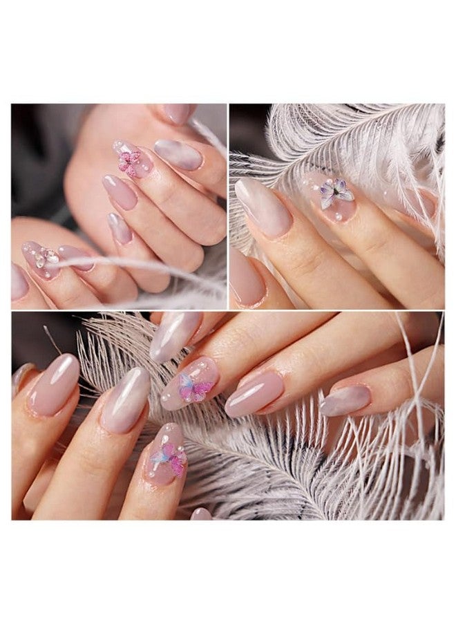 NPAH 120 Pcs 3D Acrylic Charms for Nails 24 Colors Butterfly Nail Glitter Sets Butterfly Nail Charms for Nail Art Decoration DIY Resin Mold Crafts Design - Image 3