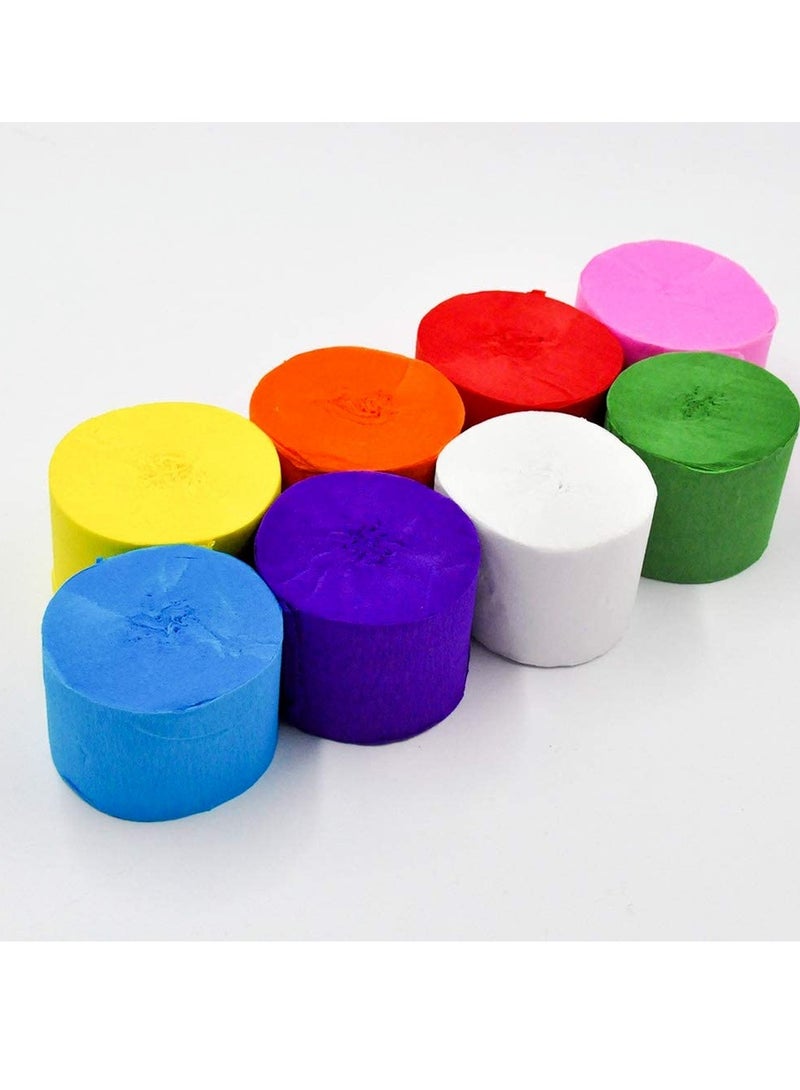 Terabyte CREPE PAPER STREAMER 1.5INCH (PACK OF 6) MULTICOLORS - Image 1