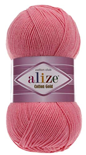 ALIZE 55% Cotton 45% Acrylic Alize Cotton Gold Yarn 1 Skein/Ball 100 gr 360 yds (33-Candy Pink) - Image 5
