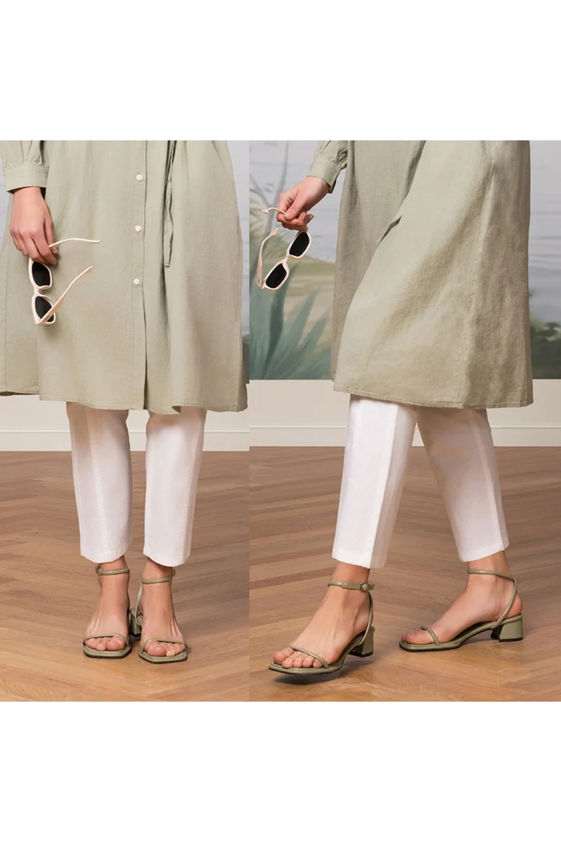 GIORDANO Women's White Mid Rise Pants