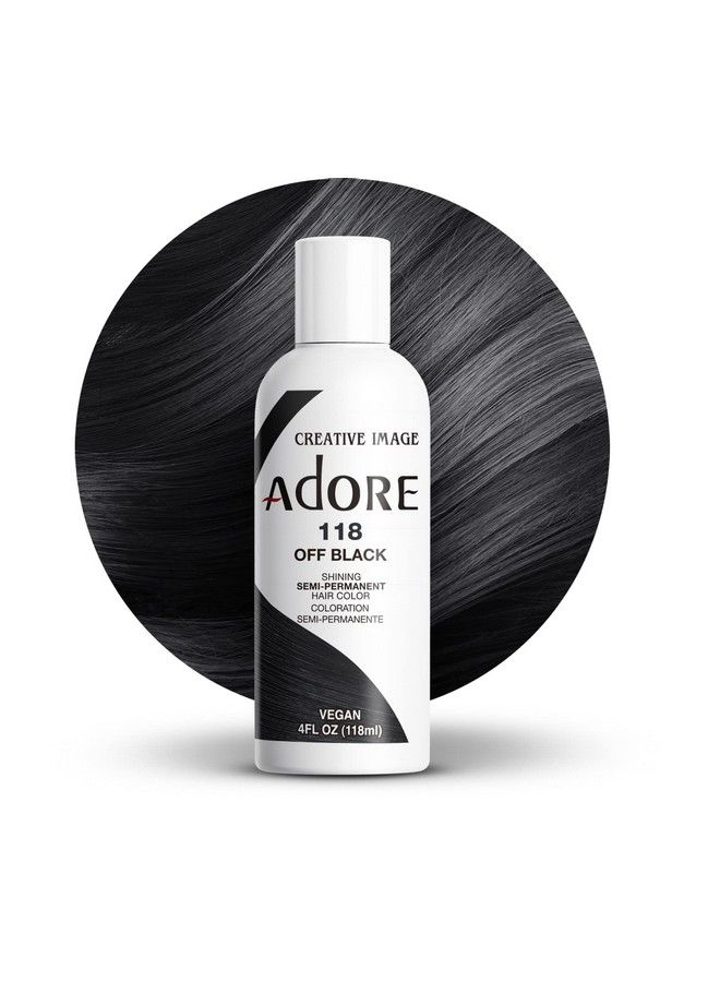 Adore Semi Permanent Hair Color #118 Off Black 4 Fl Oz (2 Pack) - Image 2