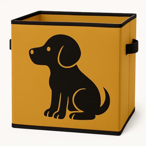 Sopent Dog Toy Basket & Toy Storage Organiser – Foldable Fabric Pet Storage Box for Dogs & Pets, Dog Organizer, Dog Toy Box, Home Basket, 10.6 Inch - Image 1