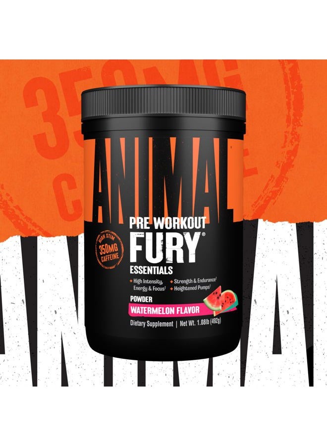 ANIMAL مسحوق فيوري قبل التمرين - مكمل طاقة وتركيز مع 5 جرام BCAA، 350 ملغ كافيين، معزز أكسيد النيتريك مع بيتا ألانين، قبل التمرين للرجال والنساء، نكهة بطيخ، 30 حصة - Image 5