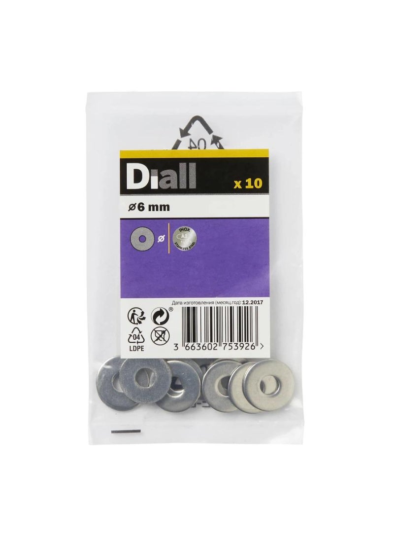 Stainless Steel Flat Washer Pack Large 10 Piece
