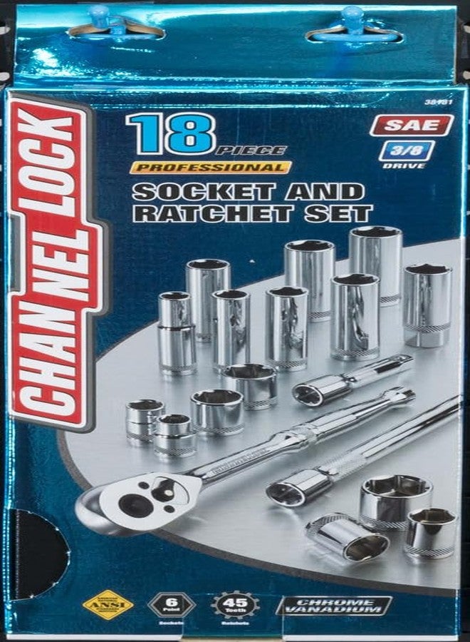 Channellock 38181 3/8" Drive Standard Socket set, 18 Piece - Image 5