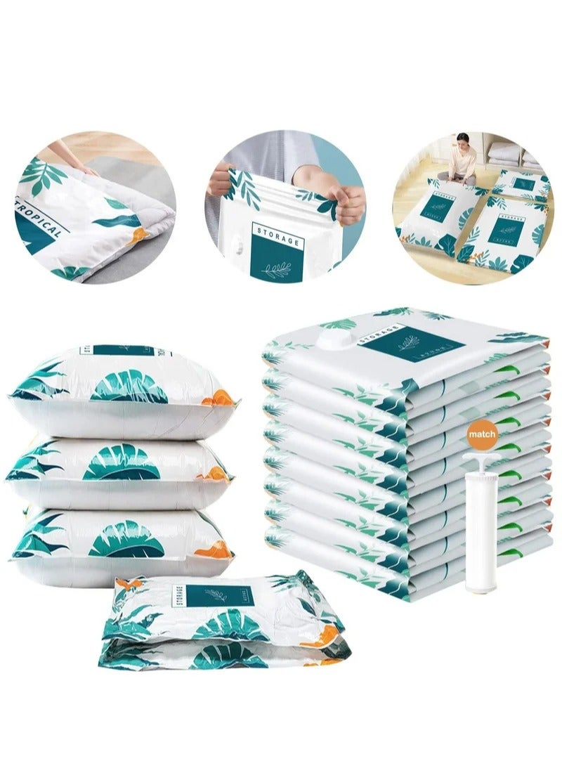 MIXDE 3 Pack Vacuum Storage Bags Home Clothes Blanket Comforter Space Saver Vacuum Organization and Storage Bag with Hand Pump - Image 1