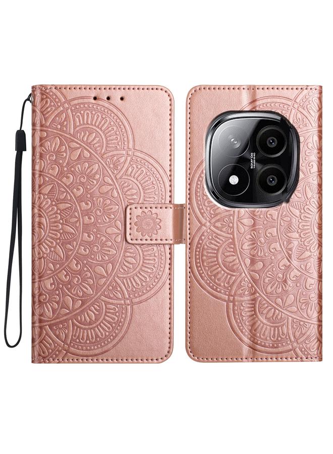 اس-توب جراب لهاتف Redmi Note 14 Pro+ 5G جراب هاتف جلدي منقوش بالزهور - Image 1