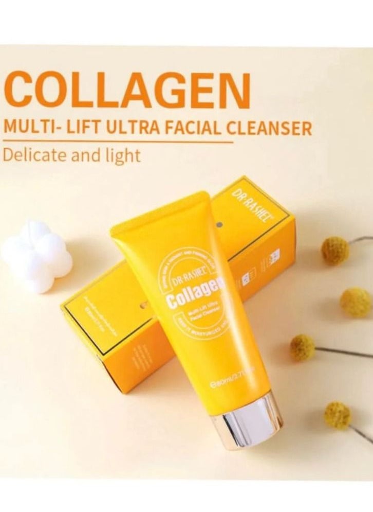 RASHELL Collagen Multi-lift ultra facial cleanser White 80ml  - Image 1