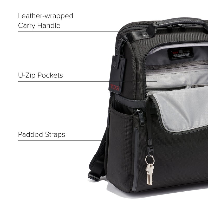 TUMI - Alpha Slim Solutions Brief Pack - Travel Laptop Backpack - Lightweight Business Backpack - Black - Image 4