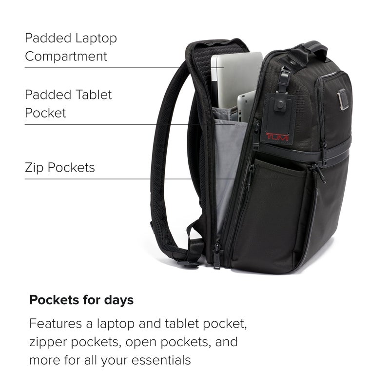 TUMI - Alpha Slim Solutions Brief Pack - Travel Laptop Backpack - Lightweight Business Backpack - Black - Image 3