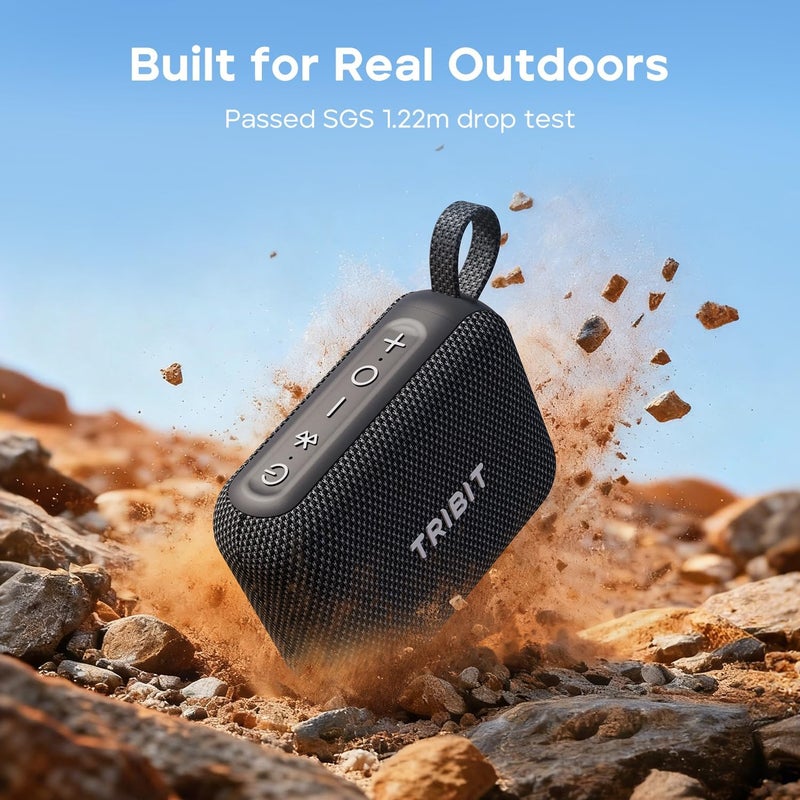 Tribit Simple multi-feature practical build PocketGo Portable Wireless Bluetooth Speaker with 7W Stereo Sound, IP68 Waterproof Dustproof, 20H Playtime, Custom EQ, BT6.0 & TWS Pairing, Supports TF Card, Ideal for Travel, Outdoor, Gifts Classic trendy design picks - Image 5