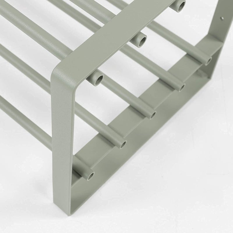 INDIAN DECOR INDIAN DECOR 38538 Entryway 2Tier Metal Shoe Rack shoe Storage Shelf with epoxy coating Each Tier Fits 3 Pairs of Shoes Entryway Shoes Organizer in Grey 27 x 70 x 29cm - Image 4