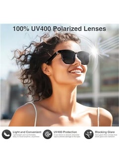 HYUNDAI Smart Glasses with AI, Polarized Sunglasses with Bluetooth Speaker, Athletic, Outdoor, Sports UV Protection and Voice Control, Smart AI translation Glasses and Headphones, Translation in 144 languages, AI Chat, Music, Assistant via Bluetooth 5.4 - Black  - Image 5