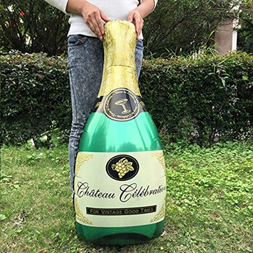 Balloonistics Large Champagne Wine Glass and Champagne Bottle Shaped Balloons 36 Inches - Image 5
