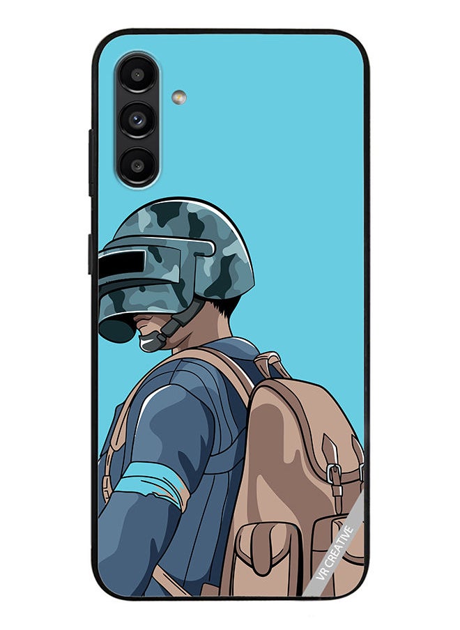 VR CREATIVE Protective Case Cover For Samsung Galaxy A13 5G Helmet And In Military Uniform Design Multicolour  - Image 1