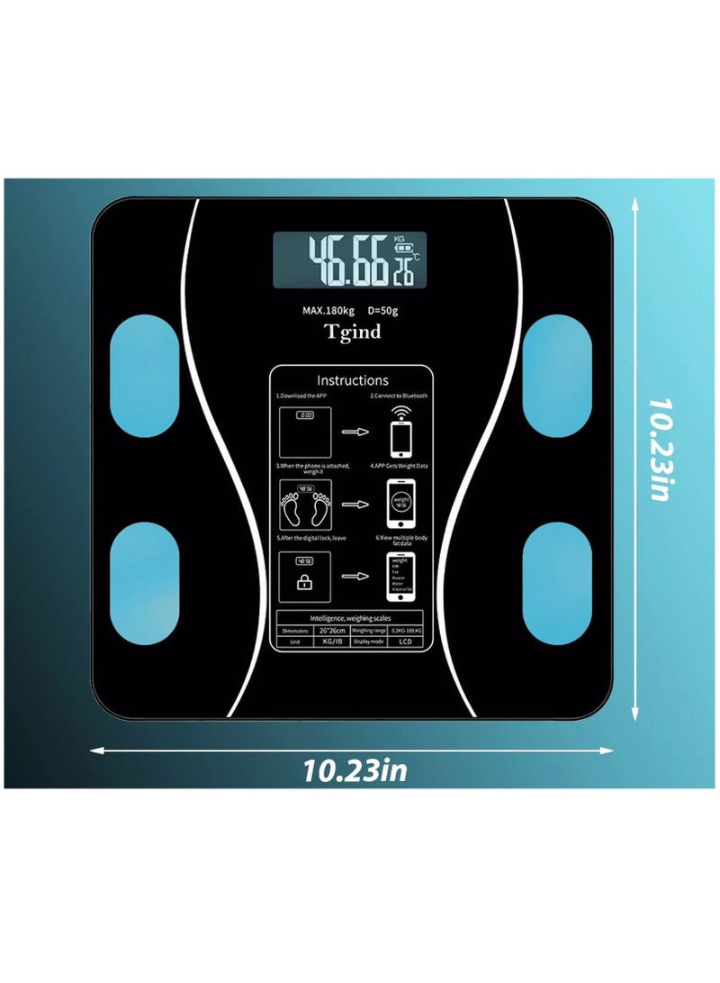 TNM TNM Digital Smart Bathroom Scale Bluetooth Bmi Wireless App Body Fat Weight Monitor - Image 1