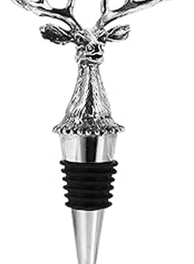 Creative Antler Wine Bottle Stopper Alloy Deer Head Design Reusable For Home Bar Party - Image 1