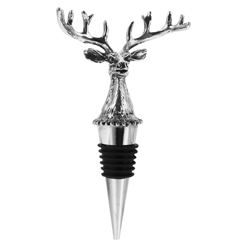 Creative Antler Wine Bottle Stopper Alloy Deer Head Design Reusable For Home Bar Party - Image 2