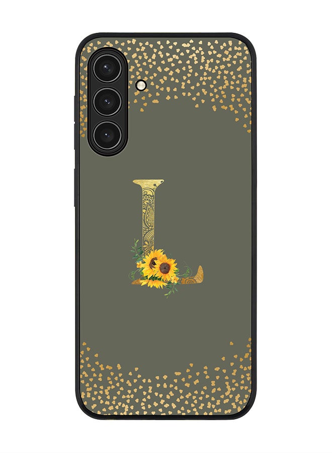 Stylizedd For Samsung Galaxy A17 / A17 4G Case,Slim fit Camera Protection, Shockproof Thin Phone cover  - Custom Floral Monogram - L  (Olive Green )