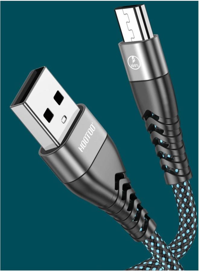 HooToo Micro Data Cable With Strong Aluminum Alloy Connector Durable Nylon Braided  High Speed Data Transmission Cable  - Image 1
