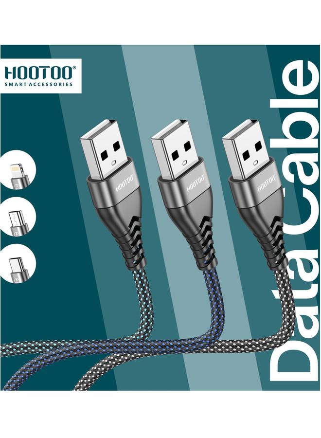 HooToo Micro Data Cable With Strong Aluminum Alloy Connector Durable Nylon Braided  High Speed Data Transmission Cable  - Image 3
