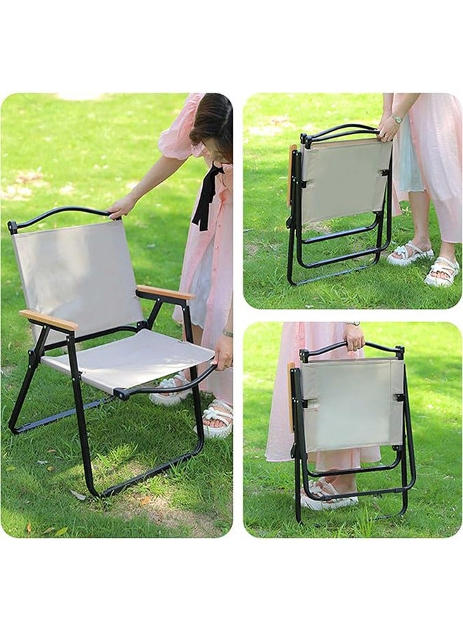 Occuwzz 1 Piece Portable Folding Chair Aluminum Alloy Outdoor Camping Chair Free Installation Beach Chair Suitable for Camping and Hiking Medium Size 52*43*62cm - Image 2