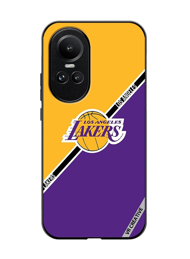 VR CREATIVE Protective Case Cover For Oppo Reno 10 Pro Los Angeles Lakers Design Multicolour - Image 1