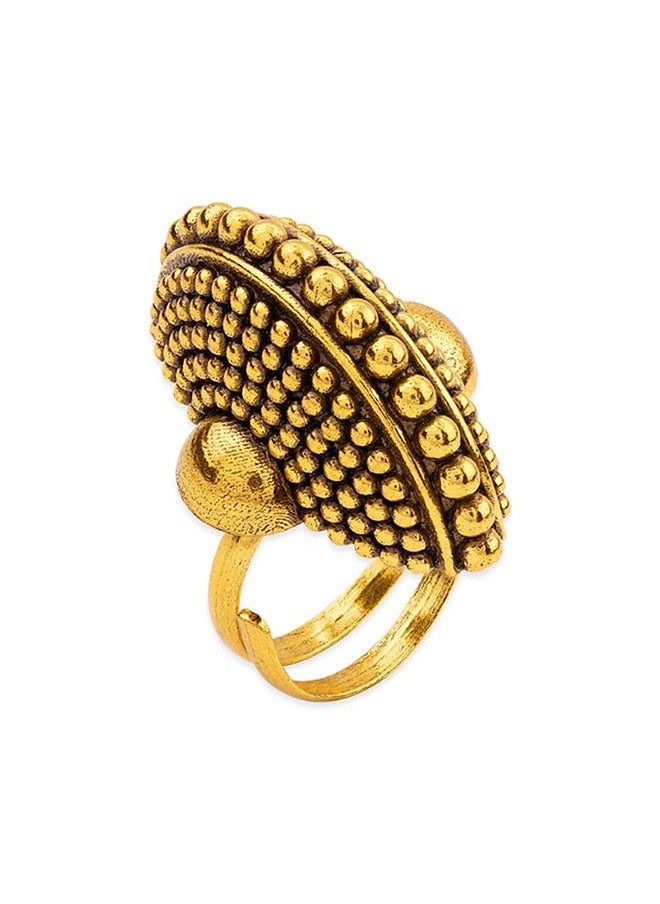 VOYLLA Rava Ball Oxidized Statement Ring  - Image 2