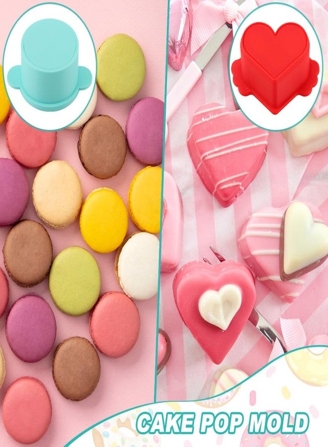 WeiLingBo 2Pcs Circle and Heart Cake Po p Cutter and Pusher,3D Printed Cake Po-p Molds Shapes Press Set,Cake Po ps Cutter and Maker for Home Baking,Birthday Parties,Wedding - Image 3