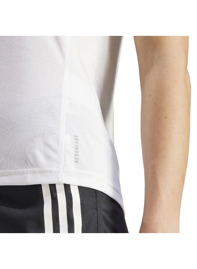 adidas تي شيرت ران ات للجري للنساء أبيض XS