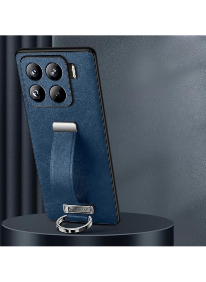 General - Case Compatible with Xiaomi 15 Pro Case, Retractable Wristband Handheld Leather Case Finger Hand Grip Band Belt Strap Case Shockproof Protective Bracket Cover - Image 1