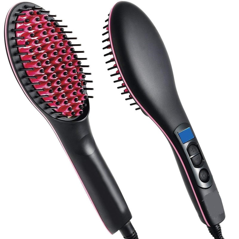 PARSE PERSONAL CARE Hair Straightener with LED Light DIY Tool for Straightening Pink - Image 1
