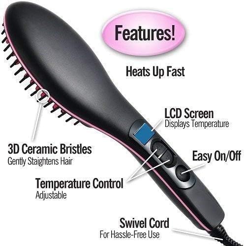 PARSE PERSONAL CARE Hair Straightener with LED Light DIY Tool for Straightening Pink - Image 4