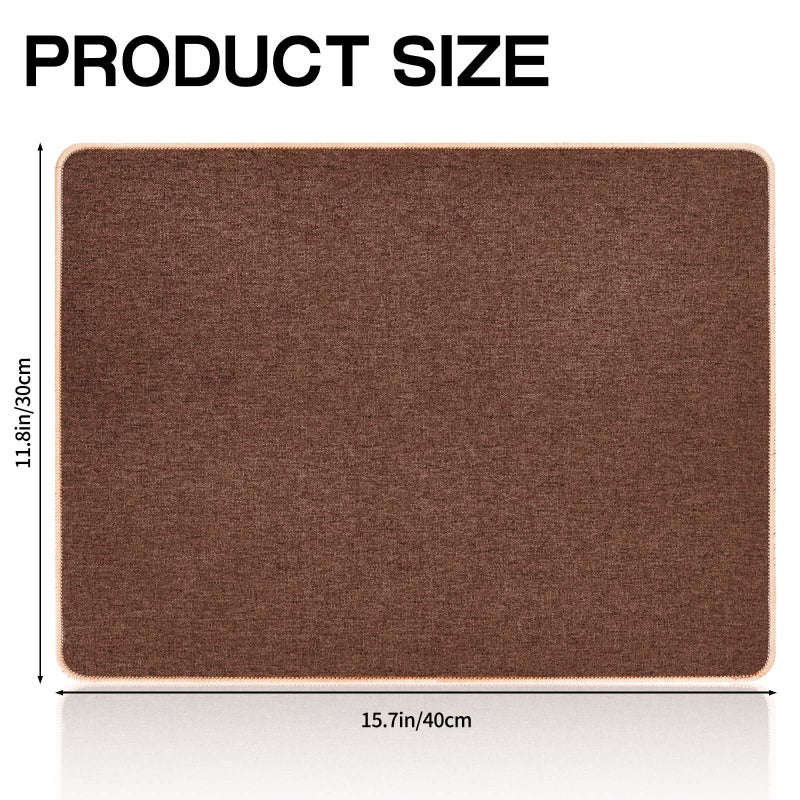 DAWNTREES Night Stand Cover for Top,11.8" x 15.7" Small Bedside Table Cloth,Waterproof and Anti Slip,Nightstand Mat Protector,Brown - Image 1