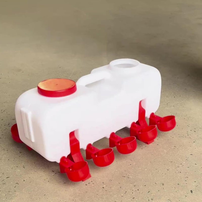 Leak-Proof Chicken Waterer Feeder with Stable Base Automatic Feeding for Poultry Chicken Waterer Feeder - Image 5