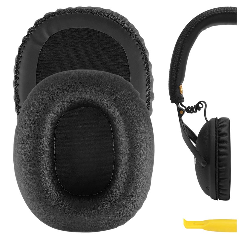 Geekria Geekria QuickFit Replacement Ear Pads for Marshall Monitor (First Gen) Headphones Ear Cushions, Headset Earpads, Ear Cups Cover Repair Parts (Black)  - Image 1