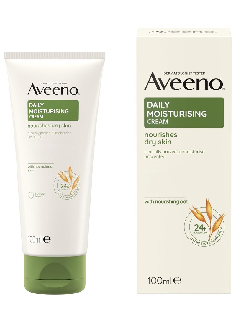 Aveeno Body Cream, Daily Moisturizing Dry & Sensitive Skin 100ml - Image 1