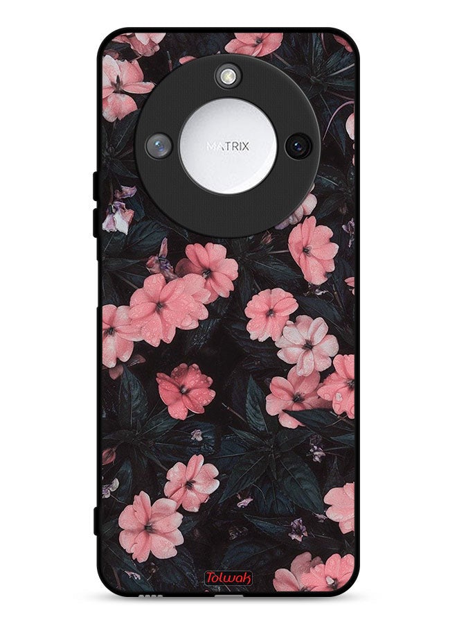 Tolwak Honor X9c Smart 5G Protective Case Cover Peach Small Roses  - Image 1