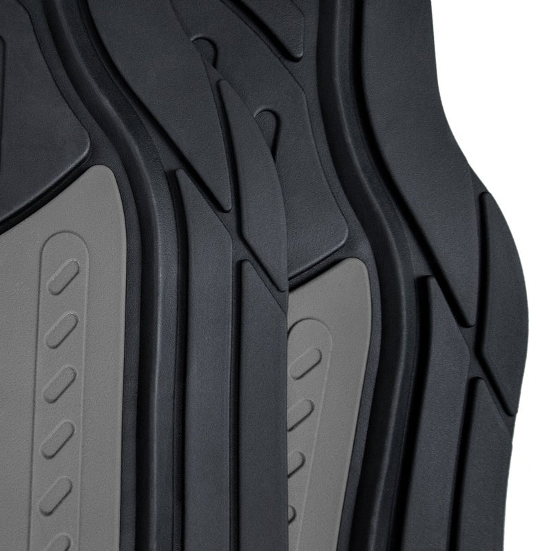 FH Group Monster Eye Full Set Rubber Floor Mats w. Trimmable Vinyl Trunk Liner/Cargo Mat Black- Fit Most Car, Truck, SUV, or Van (Black) F11313- F16403 - Image 4