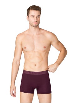 Van Heusen Van Heusen Men Breathable AIR Series Trunks - Cotton Polyamide Elastane - Colour Fresh, Mesh Stretch, Ultra Soft_20050_Deep Wine_M  - Image 1