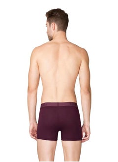 Van Heusen Van Heusen Men Breathable AIR Series Trunks - Cotton Polyamide Elastane - Colour Fresh, Mesh Stretch, Ultra Soft_20050_Deep Wine_M  - Image 3