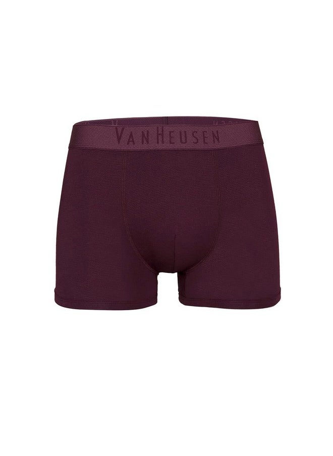 Van Heusen - Van Heusen Men Breathable AIR Series Trunks - Cotton Polyamide Elastane - Colour Fresh, Mesh Stretch, Ultra Soft_20050_Deep Wine_M - Image 1